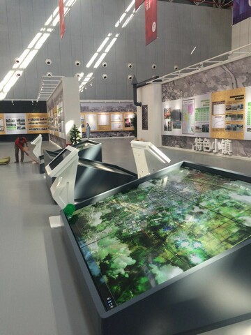 宿遷市建市20周年展覽館信息發(fā)布、觸摸設備均由米可提供